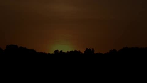 Title card: James Webb Space Telescope Launch and Deployment Sequence, dawn at Guiana Space Centre
