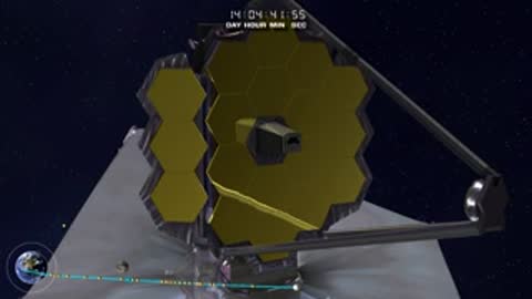 Animation of the JWST primary mirror segments clicking into final position.