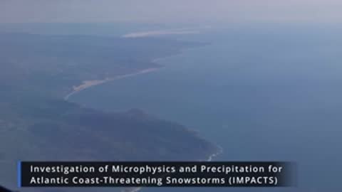 An aircraft tail logo transitions to an aerial view of a coastline.
