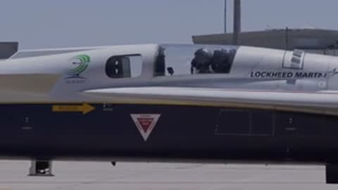 Side profile of the Lockheed Martin X-59 cockpit section.