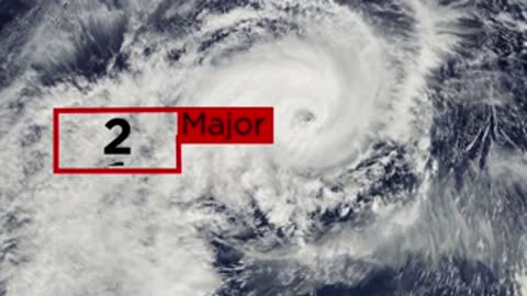 Satellite imagery of a swirling major hurricane from space