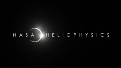 NASA Heliophysics logo displayed against dark space background.