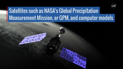 NASA Global Precipitation Measurement Mission satellite in space