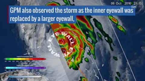 GPM observation of the storm showing inner eyewall replacement with a larger eyewall