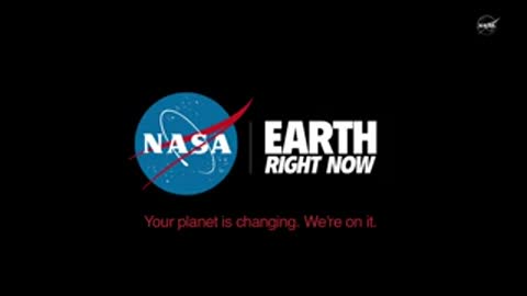 NASA Earth Right Now logo animation on a black background