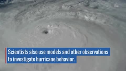 Close view of a hurricane eye from space