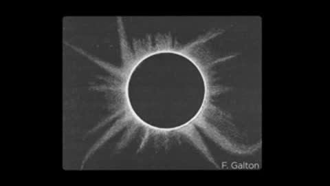Historical corona drawings by E.W. Murray and F. Galton with sun rays