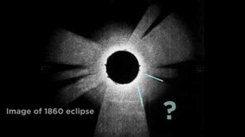 Historic black and white photograph of the 1860 solar eclipse by Angelo Secchi