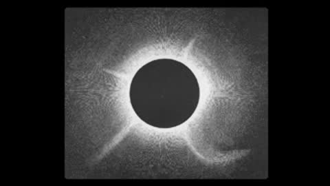Three historical black and white illustrations of solar eclipses showing coronal structures