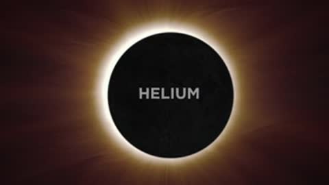 Total solar eclipse animation with prominences and corona labeled helium