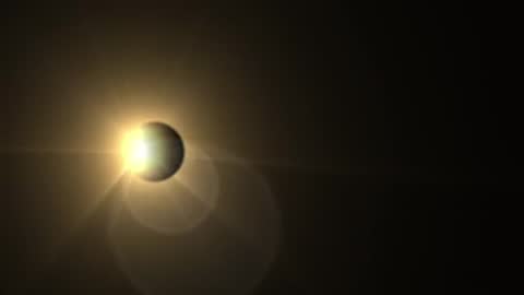 Photographic sequence showing the diamond ring effect at the beginning of a total solar eclipse