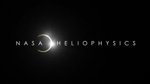 Animated NASA Heliophysics logo featuring a stylized solar eclipse graphic