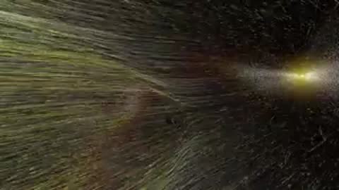 Visualisation of solar wind and particle streams flowing through space