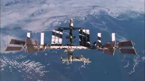 The International Space Station in orbit above Earth