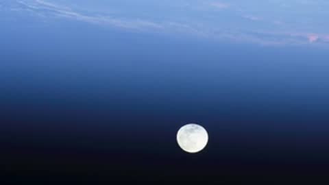 The moon viewed from space against a dark background