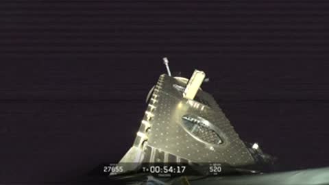 Satellite rotates in space with Earth visible in the background.