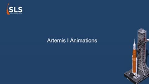 title card for artemis i animations with small rocket graphic