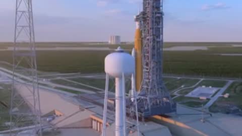 aerial view of launch pad and surrounding florida landscape