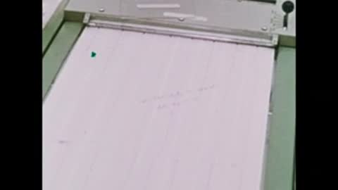 close-up of paper chart recording data with stylus