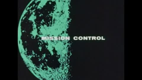 Graphic of the Moon with Mission Control text, transitioning to a control room