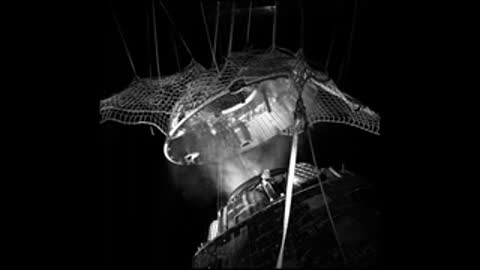High-speed monochrome footage of the forward bay cover jettison test firing.