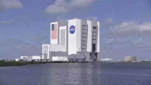 Exterior shot of the Vehicle Assembly Building at Kennedy Space Center.