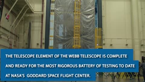 medium view of the Webb Telescope element in a clean room
