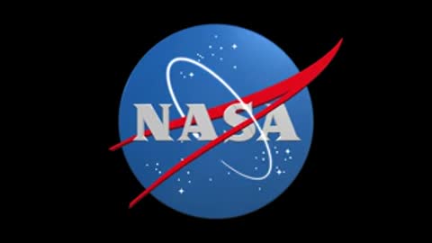 NASA logo on a black background.