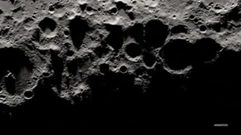 High-contrast lunar craters and surface topography.