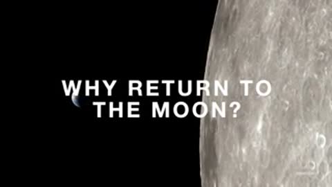 Moon surface graphic with question text and Apollo archive footage clip