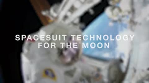 An astronaut working outside the International Space Station in orbit.