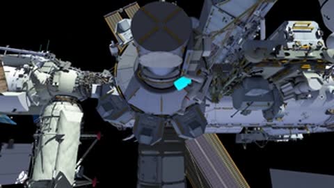 View of ISS structure in space