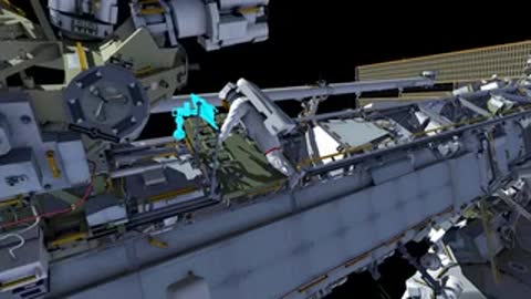 Static view of ISS truss structure