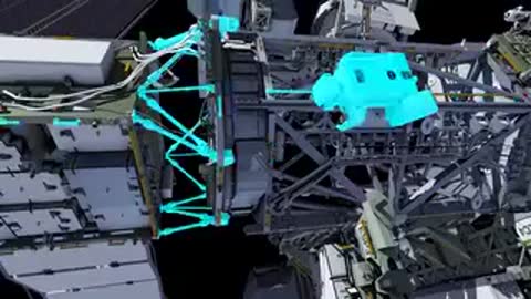 Multi-angle views of robotic operations and astronaut activities.
