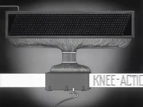 Animation of a display screen with a paper scroll input below.