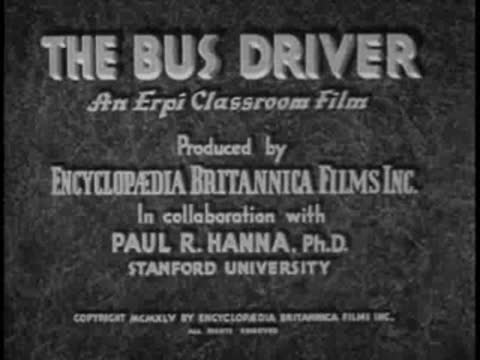 Title card "THE BUS DRIVER - An Erpi Classroom Film"