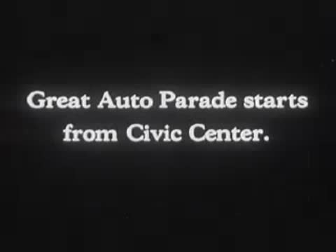 Title card reads Great Auto Parade starts from Civic Center.