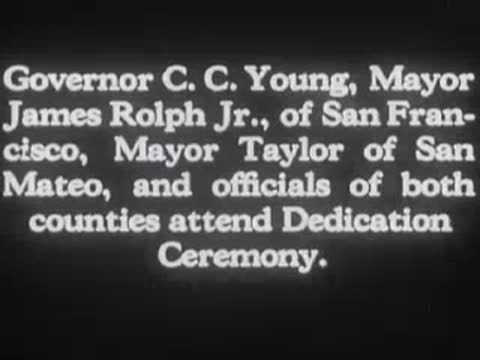 Title card lists dignitaries attending the dedication ceremony.