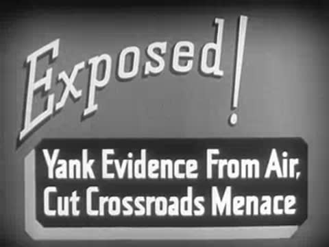 Intertitle card displays text introducing a segment on air evidence and crossroads menace.