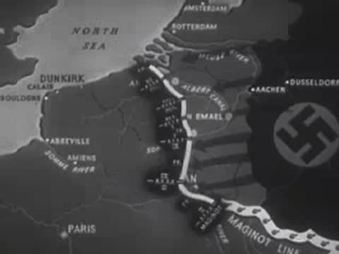 Animated map showing military operations and territorial advances in Europe.