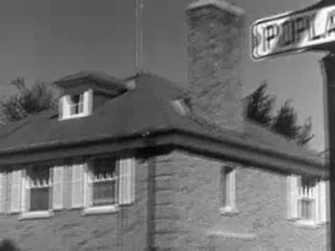 Street name signs reading Poplar St and Hickory St mounted on a post.