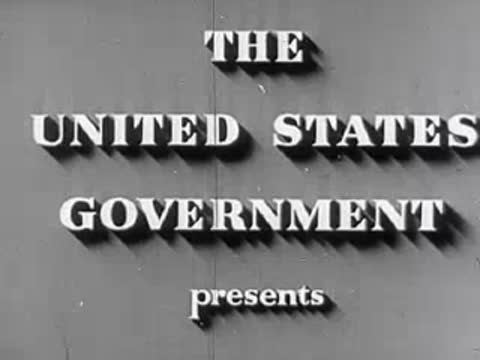 Title card "THE UNITED STATES GOVERNMENT presents MANPOWER", WWII recruitment