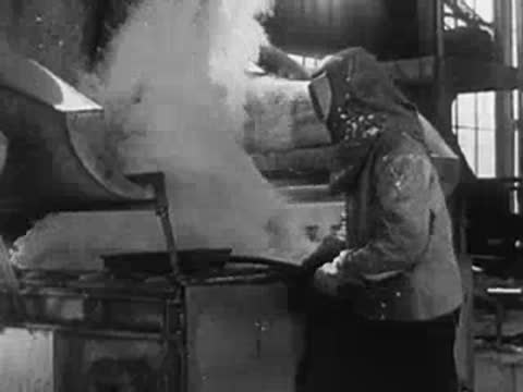 A metalworker welding with flying sparks, a worker handling industrial equipment, and a woman in protective gear.
