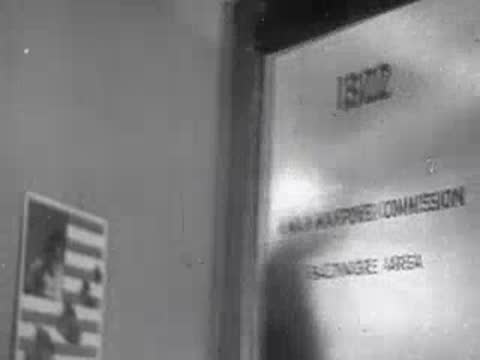 Door labeled "WAR MANPOWER COMMISSION BALTIMORE AREA", 1322 office