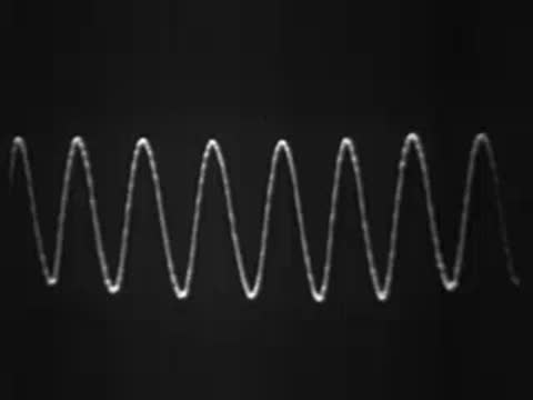 oscilloscope screen displaying different sound wave amplitudes