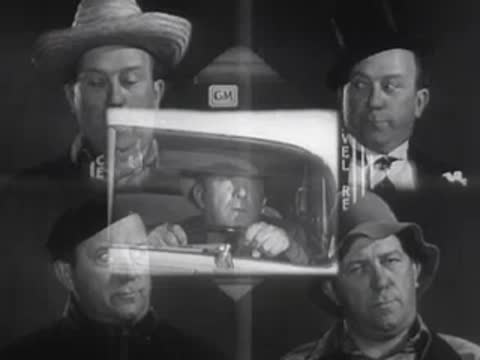 A graphic overlay showing a driver inside a car with multiple overlapping video shots.