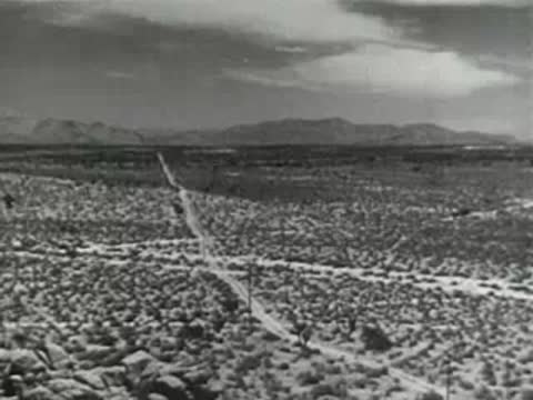 Vast desert or arid landscape with roads crisscrossing