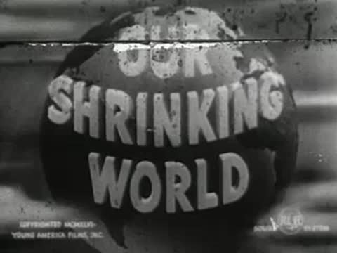 Globe graphic spinning with title text overlaid