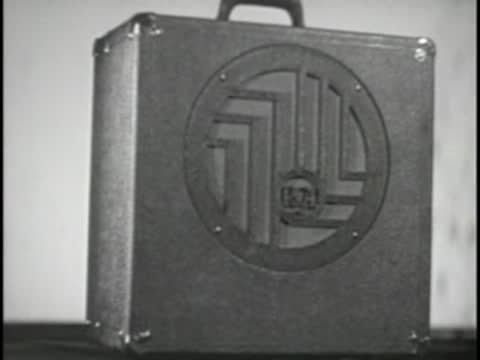 RCA logo on a suitcase-style case on a table.