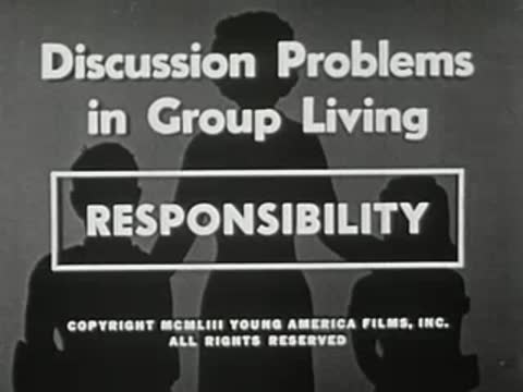 Discussion Problems in Group Living title card over silhouette of students and teacher.